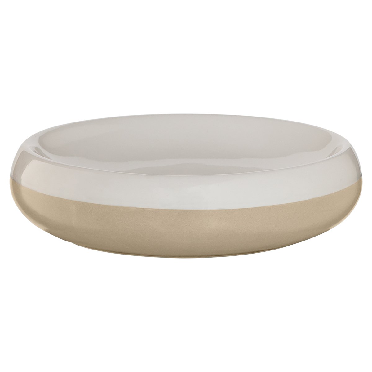 Sealskin Sphere Dish, Porcelain, Desert Sand, 12 x 3 x 12 cm