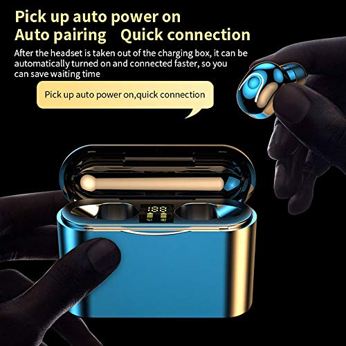gdfh Bluetooth Earbuds Wireless Earbuds Bluetooth Earphones Wireless Headphones, Bluetooth 5.0 TWS Stereo Earphones in-Ear with Charging Case, Built-in Microphones for Sports,Workout,Gym