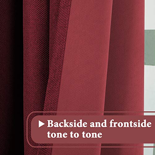 image for H.VERSAILTEX Primitive Burlap Linen Curtains for Bedroom 84 Room Darke