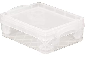 ADVANTUS Super Stacker Crayon Box, Clear, 4 3/4 x 3 1/2 x 1 3/5