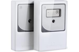 SMARTCOOUNTER Retail People Counter Security Checkpoint - Smart Traffic Counter, Infrared & Wireless Visitor Counter, Battery Operated Customer Counter, Counts Every First Crossing by Default, White