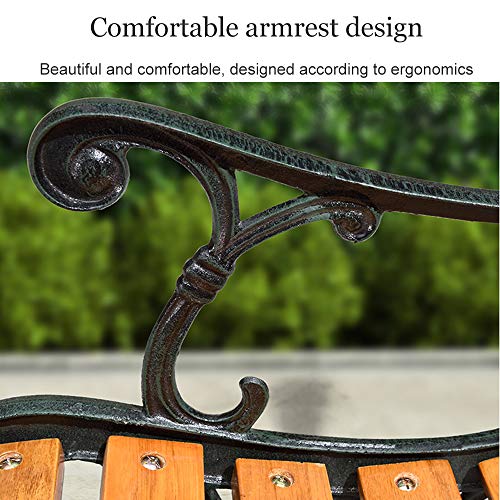 Household items Gartenbank Massivholztisch und Stuhlkombination, Hartholzhausbalkon-Parkbank im Freien, Wetterfester… – Bild 7