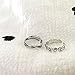 MA&SN Retro Sterling Silver Rings for Women Jewelry Set Open Finger Ring Knuckle Ring Toe Rings Resizable 2pcs