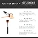 Kabuki Foundation Brush By Studio 5 Cosmetics - Flat Top Kabuki Brush for Liquids, Creams, Powders and Mineral Makeup - Great for Buffing and Blending Foundation - Fantastic Gift