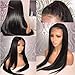 Straight 9A 13x6 Lace Front Human Hair Wigs With Baby Hair For Black Women Deep Parting Remy Hair Glueless Lace Front Wig Pre Plucked With 14 Inch (172g)