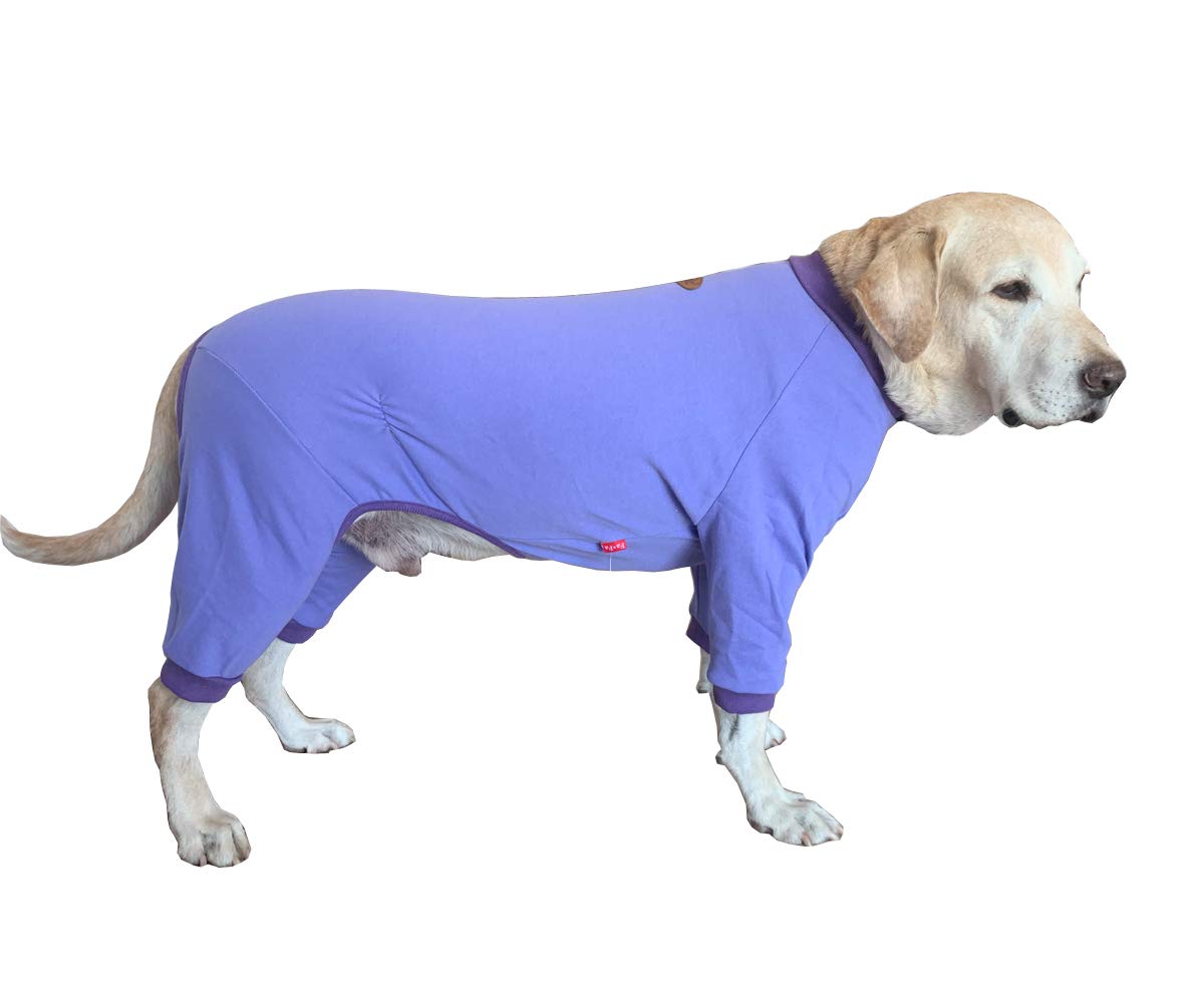 BT Bear Large Dog Clothes, Protect Joints Anti-Hair Four-legged Dog Pajamas Dog Jumpsuit Pet Clothes For Medium Dogs Large Dogs (Purple)