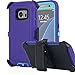 Galaxy S7 Case, AICase Heavy Duty Holster Case Belt Clip + Armor Protective Kickstand Cover with Built-in Screen Protector for Samsung Galaxy S7 (2016) (Purple)