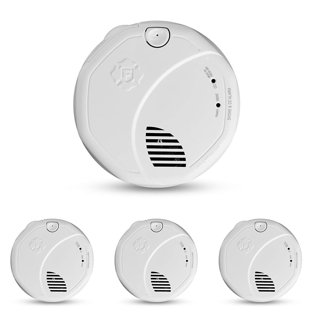First Alert SMCO500V, Interconnect Battery-Operated Combination Smoke & Carbon Monoxide Alarm with Voice Alerts, 4-Pack Image First Alert SMCO500V, Interconnect Battery-Operated Combination Smoke & Carbon Monoxide Alarm with Voice Alerts, 4-Pack Image