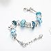 Majesto Beach Charm Bracelet for Women and Girls 7-8.5 Inch Shell Bracelet Sea Turtle Bracelet Summer Bracelets Sea Glass Jewelry Gifts Silver Plated