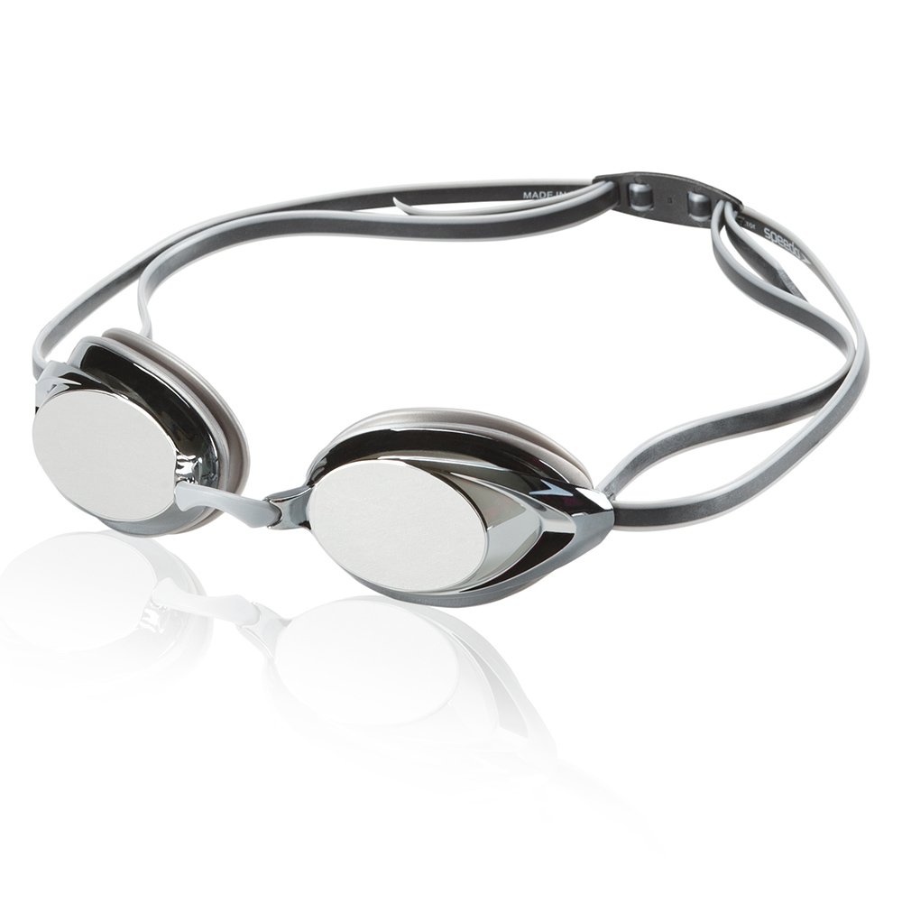 Speedo Vanquisher 2.0 Mirrored SwimSwimming Racing GogglesSilver Anti