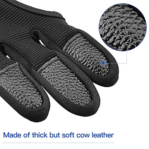 image for JKER TECH Archery Gloves Shooting Hunting Leather Three Finger Protect