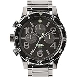 Nixon A486-1885 Mens 48-20 Chrono Polished Gunmetal Lum Watch