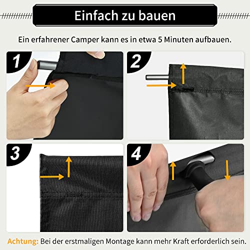 TOMOUNT Folding Camp Bed Ultralight Aluminium Bars 190 x 70 cm Compact and Portable Camping Lounger Easy to Build Heavy Duty Camping Bed Tents, Outdoor Hiking