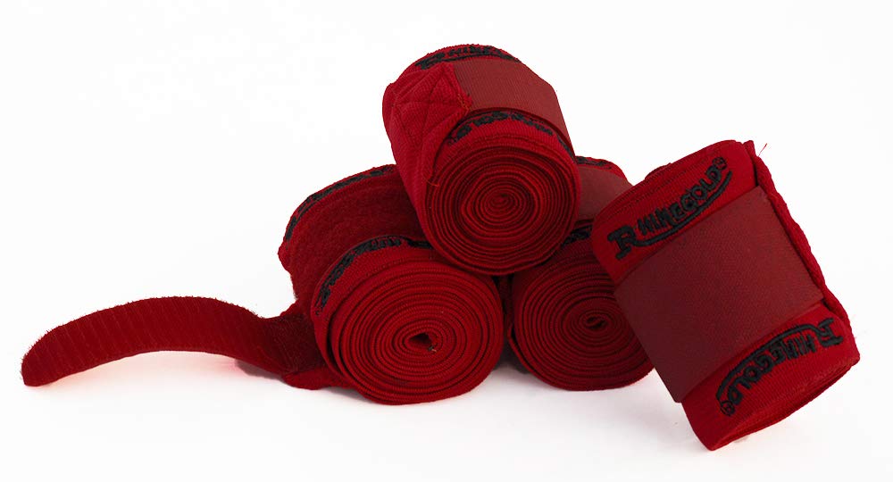 Rhinegold Elasticated Training Bandages-Red