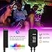 AMBOTHER Car Interior Lights, LED Strip RGB APP IR Controller Two-Line Design 4PCS 48 LED DIY Multicolor Music Under Dash Waterproof Lighting Kits, Car Charger Included, DC 12Vthumb 2
