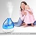 Ultrasonic Cool Mist Humidifier DONGSHEN 1.7L Capacity Diffuser Humidifiers Portable Personal Humidifier Max 12 Hours Automatically Shut-off 7 Colors Changeable LED Light