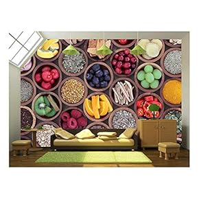 Health and Super Food to Boost Immune System - Removable Wall Mural | Self-Adhesive Large Wallpaper - 66x96 inches