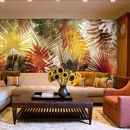 Hxcok カスタマイズされたシンプルモダンストライプシュロの葉パターン壁画壁紙ロールリビングルーム