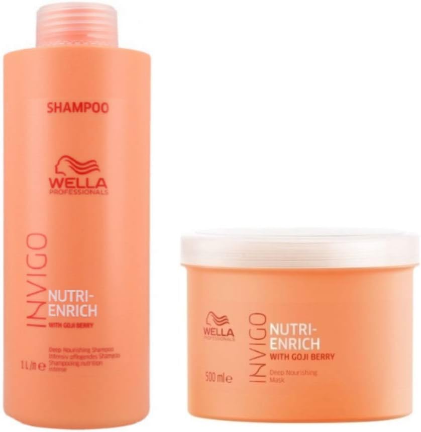 Kit Shampoo e Máscara Wella Nutri Enrich Invigo Beleza