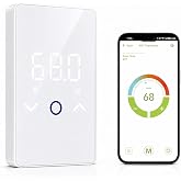 MAXKOSKO WiFi Smart Radiant Underfloor Heating Thermostat LED Touchscreen | 120V/240V, 7-Day Energy Saving Programmable Thermostat White, Easy Connection