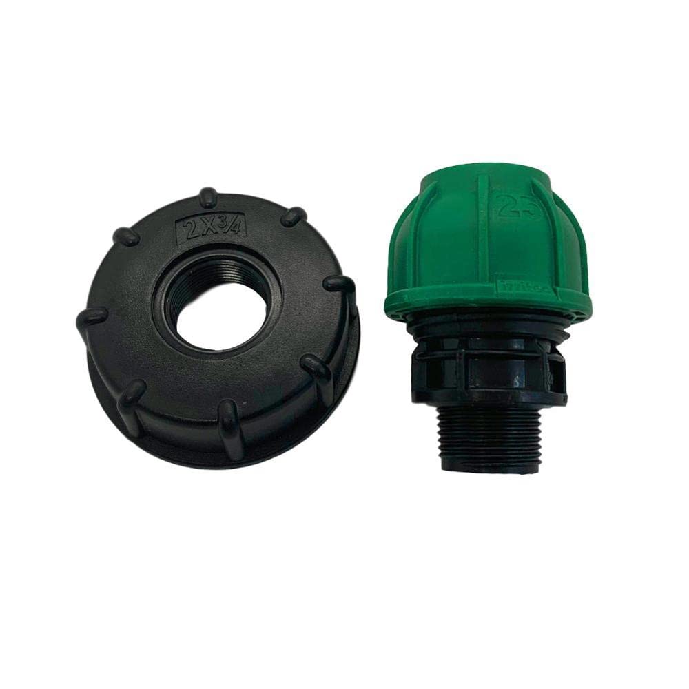 MiJunHD IBC Water Tank Container Adapter S60X6 to 20mm/0.79" Fitting Straight-Pipe Fitting 20mm Hose Connector Quick Joint