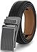 Marino Avenue Men’s Genuine Leather Ratchet Dress Belt with Linxx Buckle, Enclosed in an Elegant Gift Box - Black - Style 139 - Adjustable from 28