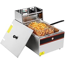 2500W 6L Single Tanks Electric Deep Fryer Professional Tabletop Restaurant kitchen Frying Machine With 1 Basket