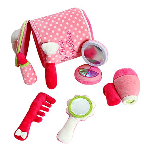 SHILOH Baby Fill and Spill Girl Pretend Play Make up Kit Mini Toiletry Bag Christmas Birthday Gift Pink