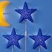 Children's Blue Star Nursery Wall Decor - Night Lamp - Bulb is Included