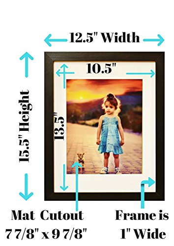 11x14 Inch Picture Frame Black (2-pack) - Glass Front Cover - Displays an 11 by 14" Picture w/o Mat or an 8x10 Photo with Mat - Vertical or Horizontal Mounts & Easy To Hang - No Hardware to Install.