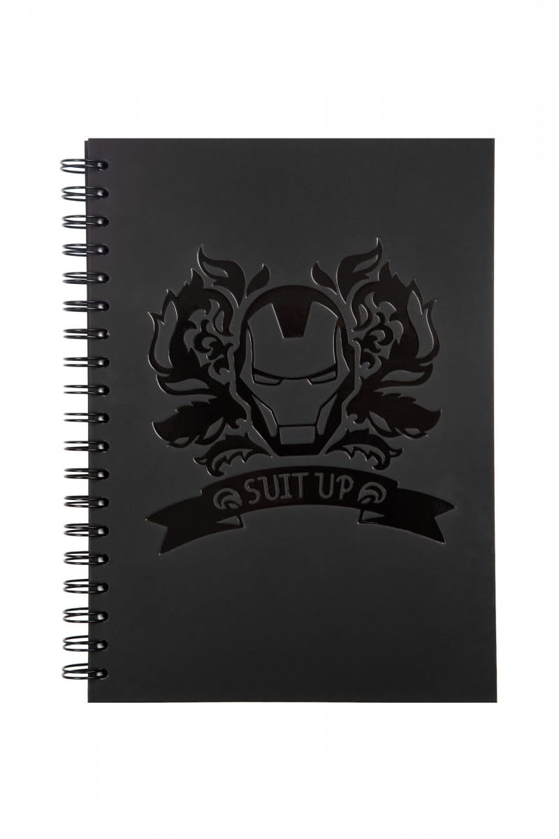 Coolpack 60046PTR, B5 Spiral note book, 100 sheets, check, Disney 100 Black Collection Avengers