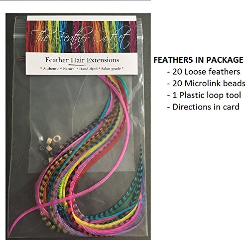 5 Feather+Extensions+Rooster+Feathers+Rainbow