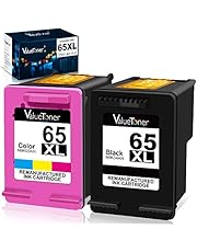 Valuetoner Ink Cartridges Replacement for HP 65XL 65 XL Combo Pack N9K04AN for Envy 5055 5052 5058 DeskJet 3755 2655 3720 3722 3723 3752 3758 2652 2624 High Yield (1 Black, 1 Color)