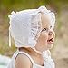 Huggalugs Baby Girls White Heart Eyelet Bonnet 3-6mo