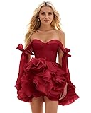 Hegabch New Burgundy Short Homecoming Dresses for