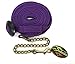 Southwestern Equine 24′ Flat Cotton Web Lunge Line with Chain & Rubber Stop (24′, Purple)thumb 1
