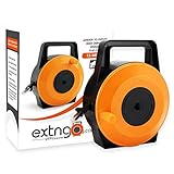 EXTNGO Retractable Ethernet Cable, 50 Feet (15 Meter) CAT6 Flat Internet Extension Cord Reel - Portable 1 Gbps Data Speed - Swiftly Setup & Extend Networks - Male-Female RJ 45 Connector UTP Extender