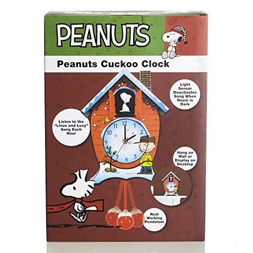 Mark Feldstein Peanuts Christmas Linus and Lucy Song Cuckoo Clock