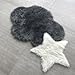 Machine Washable Faux Sheepskin Grey Cloud Area Rug 32