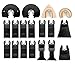EZARC 18pc Oscillating Multitool Saw Blade for Routing and Rasping, Bi-Metal and CRV Blades for Sawing, Scraping and Cutting