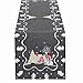 Simhomsen Embroidered Snowman Table Runner for Christmas Holidays Decorations, Dark Gray (13 × 54 Inch)