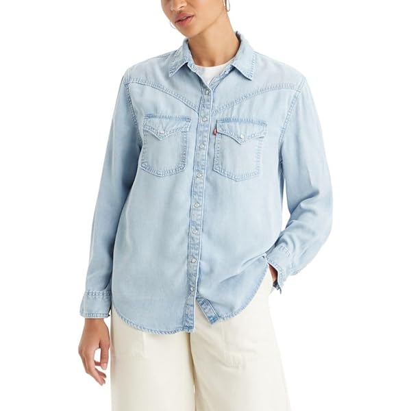Levi's Essential Western Ladies Shirt (1-Pack), Air Space Levi's Essential Western Ladies Shirt (1-Pack), Air Space