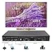 Video Wall Processor 2X2 4K Video Controller – Up to 4K 60Hz, Switchable Inputs (DP, HDMI) Support 1x2 1x3 1x4 2x1 Mode