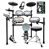 XDrum DD-530 E-Drum Set mit Mesh Heads – Elektronisches Schlagzeug mit 3 Becken Pads 4 Mesh Head Pads, 1 Kick Pad und Rack – 45 Drumkits mit 455 Sounds – Inkl. Hocker, Kopfhörer und Schule