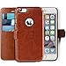 Lockwood iPhone 6/6s | Folio Wallet Card Case | Faux Leather | Vintage Brown | (4.7 Inch) | Ultra Slim & Light