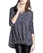 Sarin Mathews Womens V Neck Loose Pleated High Low Tunic Casual Juniors Tops