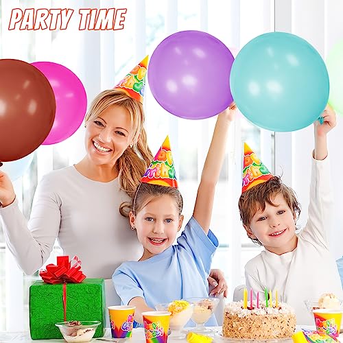 3 otters 110PCS Party Balloons with Pump, Rainbow Balloons Pack 12 Inch Latex Balloons Garland Arch for Kids Birthday Wedding Anniversaries Celebrations 16 Assorted Colors