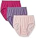 Bali Women's Comfort Revolution Seamless Brief Underwear, Microfiber Stretch Panty, 3-Pack, Magenta Majesty/Blush Pink/Purple, 9