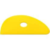 Mudtools Shape 3 Polymer Rib, Yellow Soft - 5-Inch Wide Pottery Tool | Gives a good sweep across the clay for throwing larger forms; handbuilding and sculpting; made in the USA; color code Y3