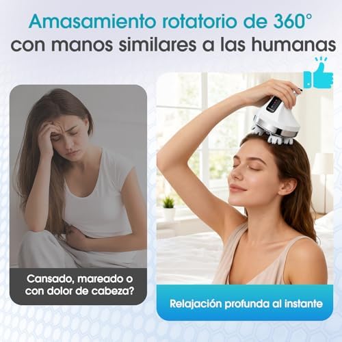 Masajeador Eléctrico 4D de Cuero Cabelludo, Cuello y Hombros — foto 3 de 8
